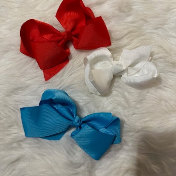 Hand Crafted Other - Bundle (3) of 4" Boutique Bows 4B8065 Handmade NWT Boutique